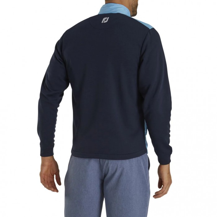 Men's Footjoy Full-Zip Hybrid Jacket Light Blue / Navy | USA-TQ6201