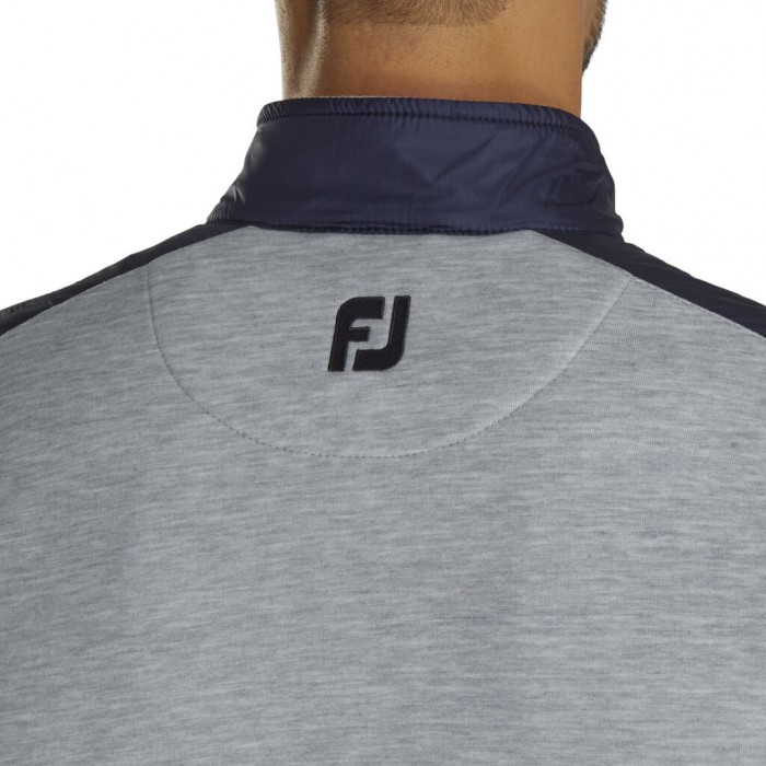 Men's Footjoy Full-Zip Hybrid Jacket Navy / Heather Grey | USA-AV9048