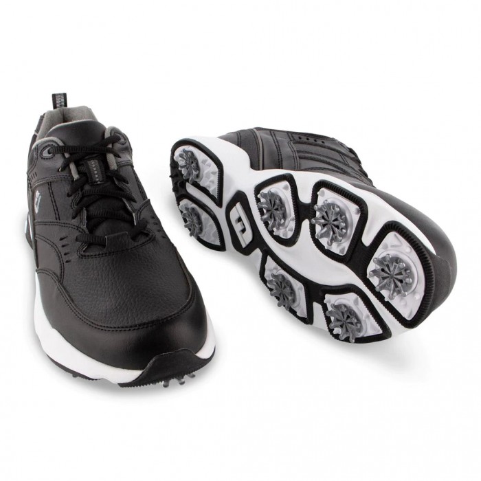 Men's Footjoy Golf Sneaker Spiked Golf Shoes Black | USA-CS1652