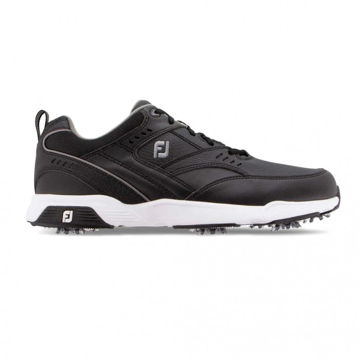 Men\'s Footjoy Golf Sneaker Spiked Golf Shoes Black | USA-CS1652