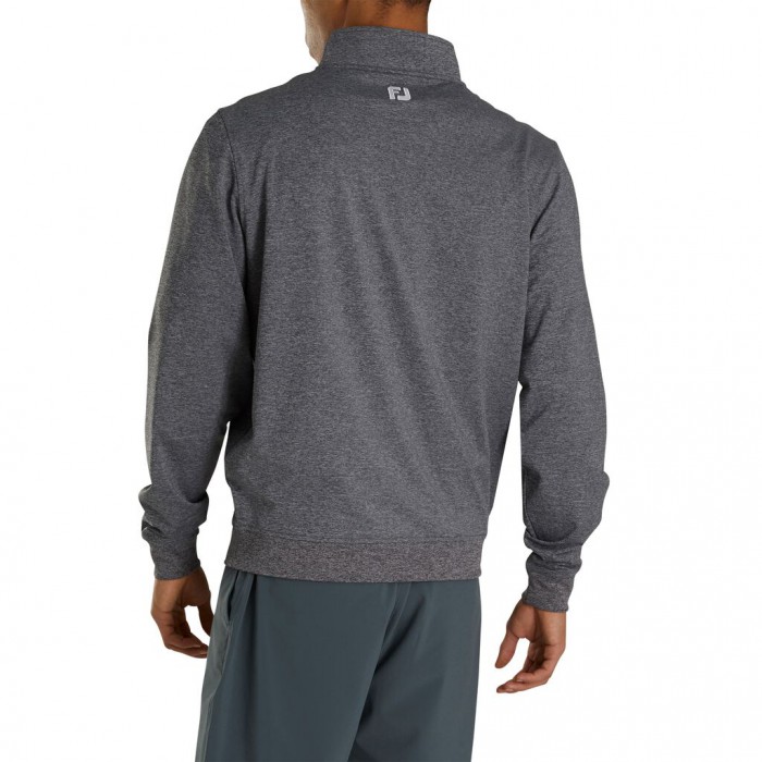 Men's Footjoy Half-Zip Pullover Heather Charcoal | USA-MK8912