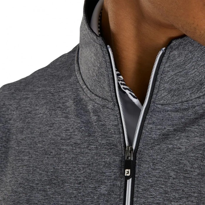 Men's Footjoy Half-Zip Pullover Heather Charcoal | USA-MK8912