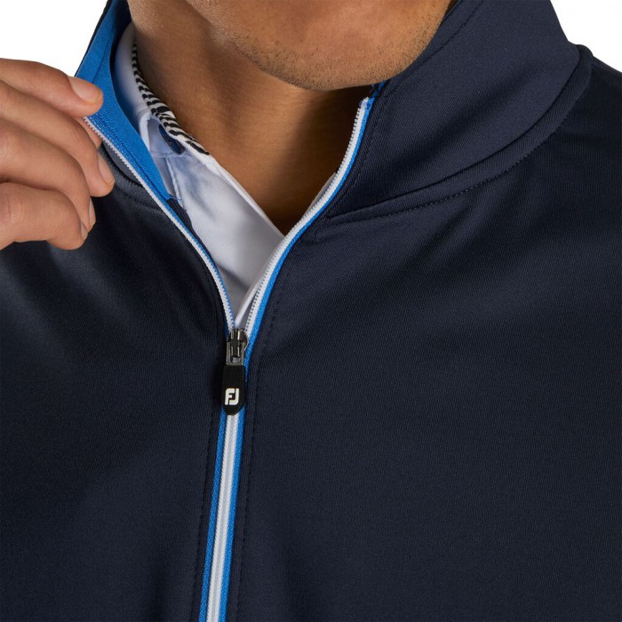 Men's Footjoy Half-Zip Pullover Navy | USA-JA4691