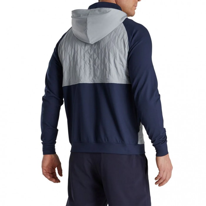 Men's Footjoy Hybrid Hoodie Navy / Grey | USA-IM6491