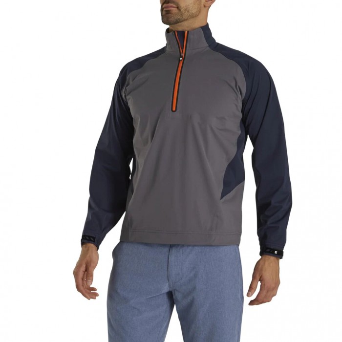 Men's Footjoy HydroKnit Pullover Charcoal / Black Check | USA-LQ7238