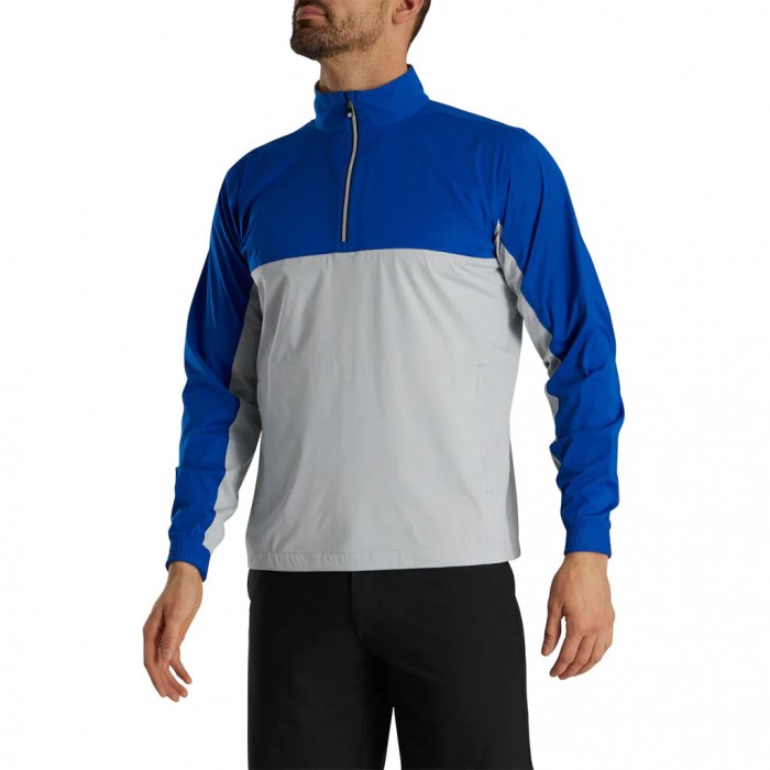 Men's Footjoy HydroKnit Pullover Royal / Silver | USA-ZQ1259