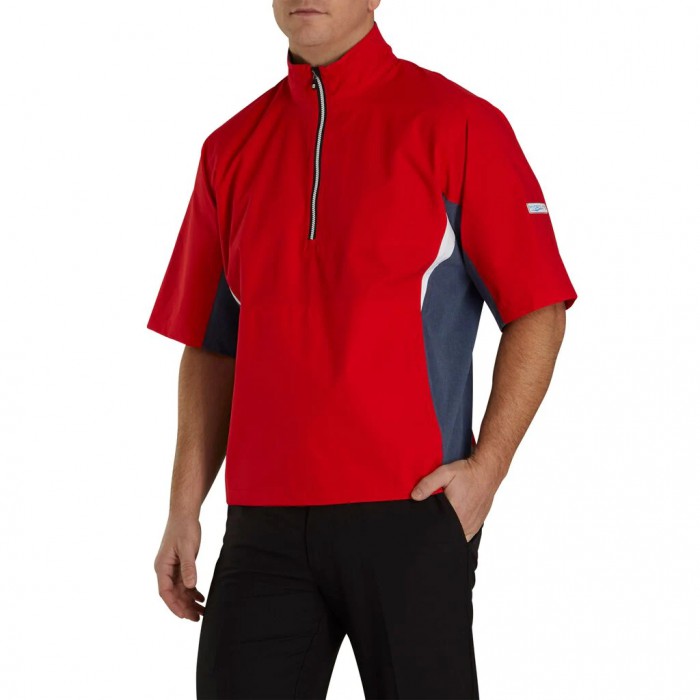 Men's Footjoy HydroLite Short Sleeve Shirts Red | USA-XD0456
