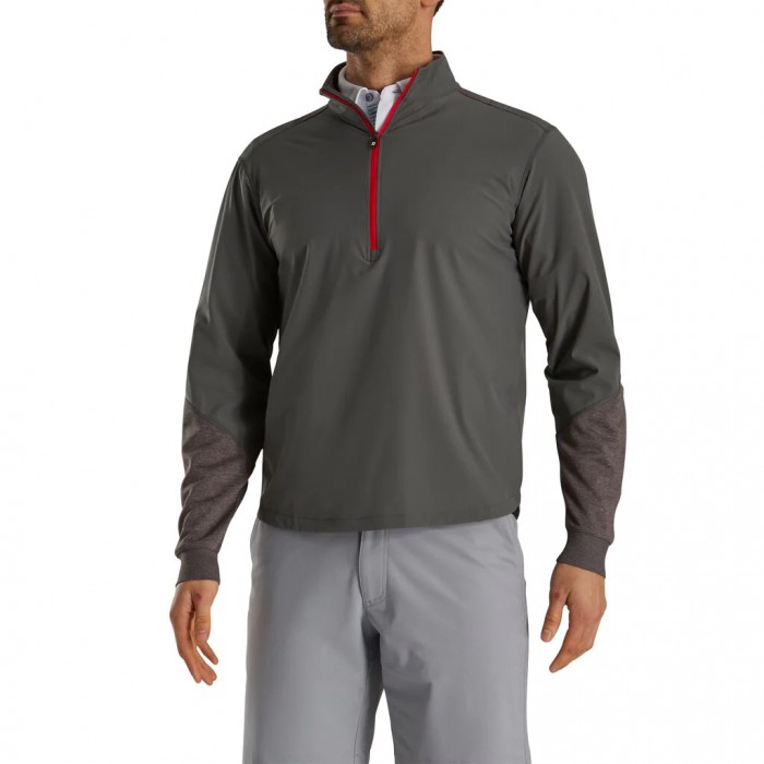 Men's Footjoy HyperFlex Pullover Charcoal / Heather Charcoal | USA-EJ2958