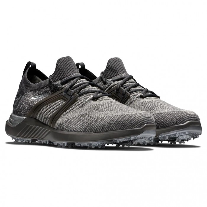 Men's Footjoy HyperFlex Spiked Golf Shoes Charcoal / Grey / Grey | USA-LI9085