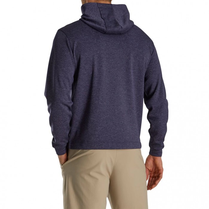 Men's Footjoy Lightweight Hoodie Heather Navy | USA-PZ8173