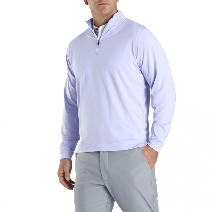 Men's Footjoy Lightweight Quarter-Zip Jacket Lavender / White | USA-EC8197