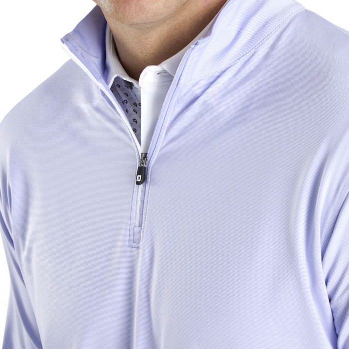 Men's Footjoy Lightweight Quarter-Zip Jacket Lavender / White | USA-EC8197