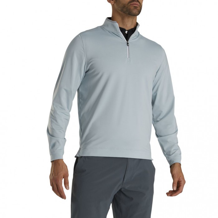 Men's Footjoy Lightweight Quarter-Zip Jacket Grey / Ice Blue | USA-KA8791