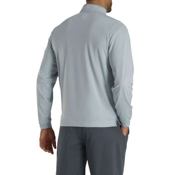 Men's Footjoy Lightweight Quarter-Zip Jacket Grey / Ice Blue | USA-KA8791