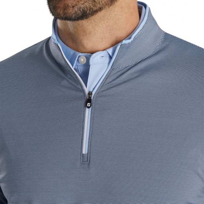 Men's Footjoy Lightweight Quarter-Zip Jacket Navy / Light Blue | USA-MH3087