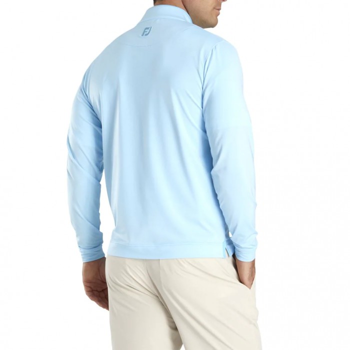 Men's Footjoy Lightweight Quarter-Zip Jacket Light Blue / White | USA-UQ7459