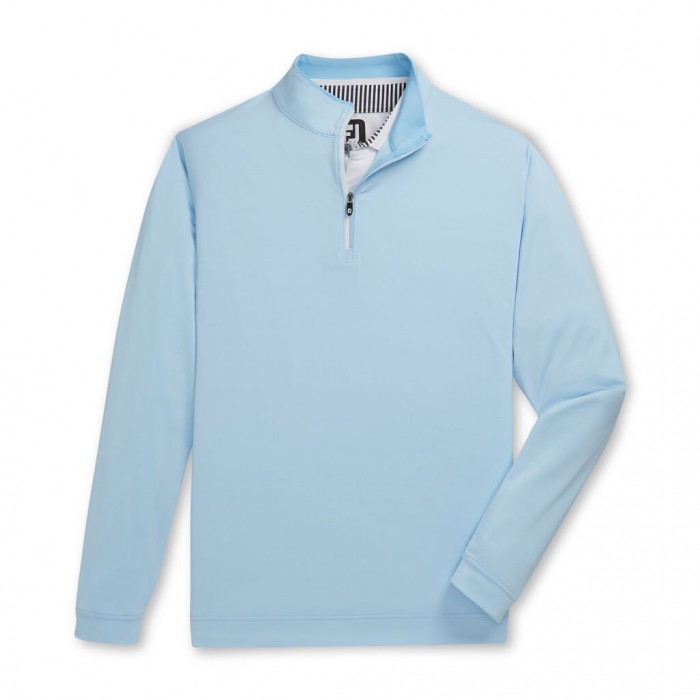 Men\'s Footjoy Lightweight Quarter-Zip Jacket Light Blue / White | USA-UQ7459