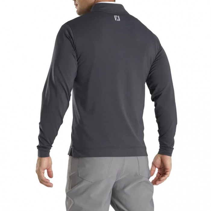 Men's Footjoy Lightweight Quarter-Zip Jacket Heather Charcoal / Black | USA-WX1025