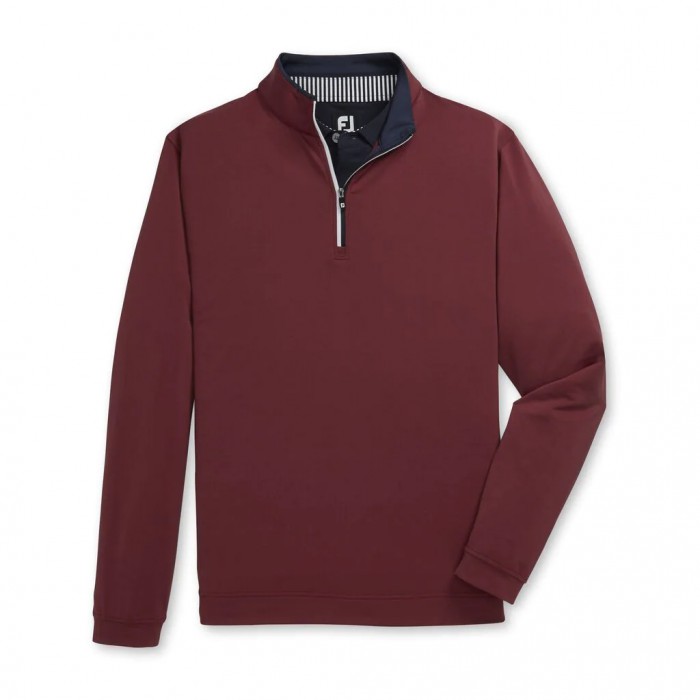 Men\'s Footjoy Lightweight Quarter-Zip Jacket Red / Navy | USA-ZF5167