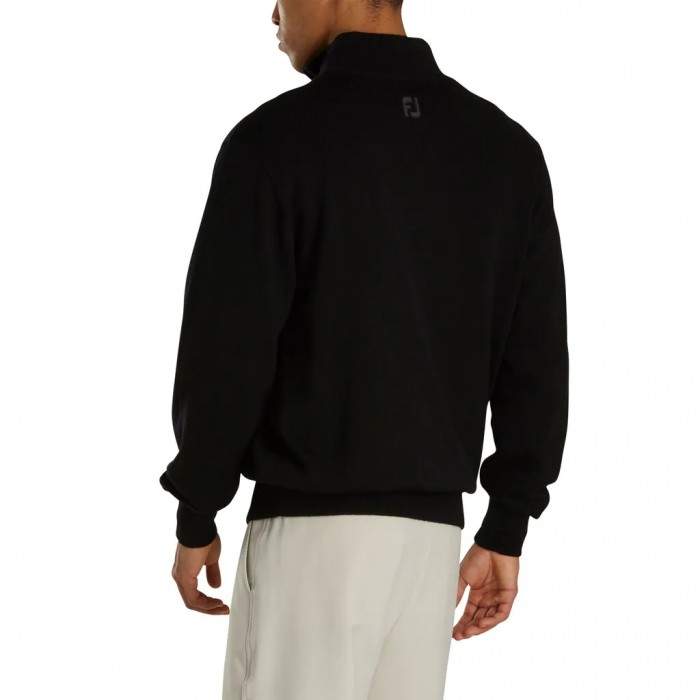 Men's Footjoy Lined Performance Sweater Jacket Black | USA-EB6384