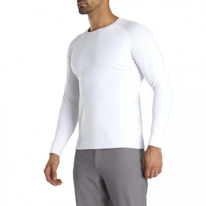 Men's Footjoy Phase One Base Layer Shirts White | USA-VN4937