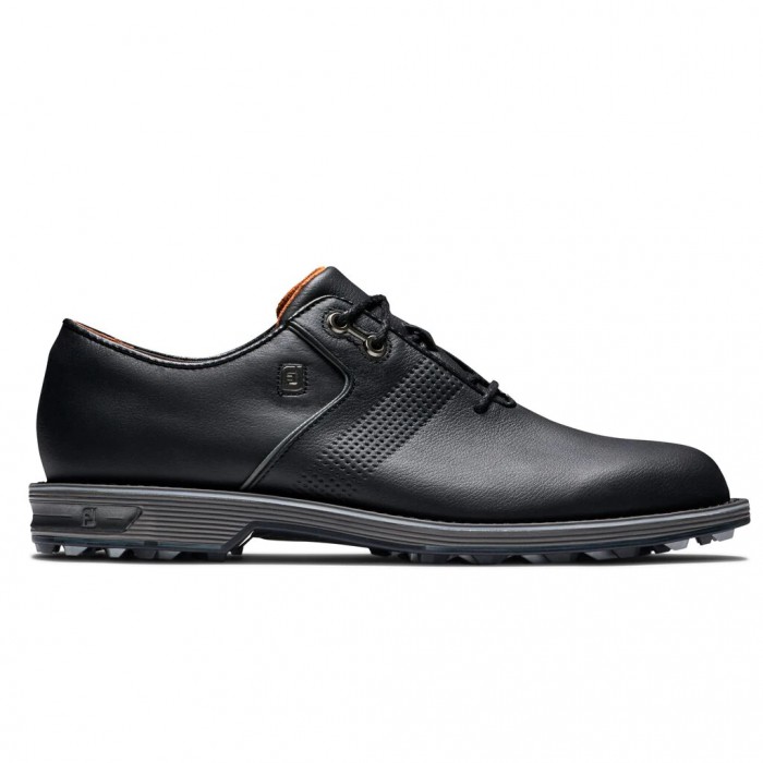 Men\'s Footjoy Premiere Series - Flint Spikeless Golf Shoes Black | USA-GH9074