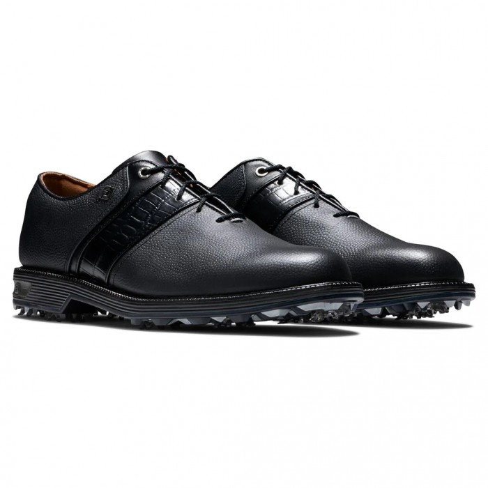 Men's Footjoy Premiere Series - Packard Spiked Golf Shoes Black | USA-PH6548