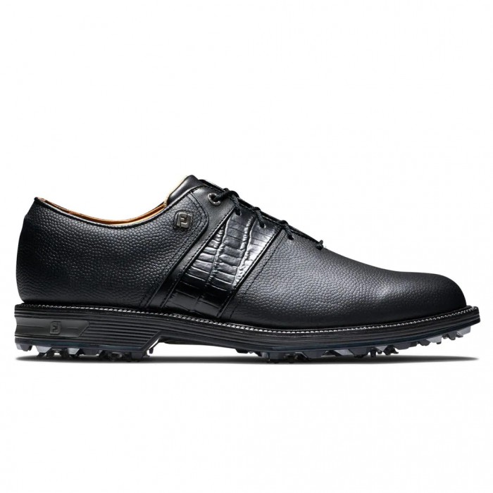 Men\'s Footjoy Premiere Series - Packard Spiked Golf Shoes Black | USA-PH6548