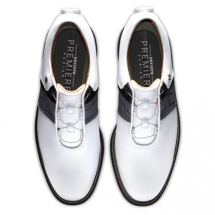 Men's Footjoy Premiere Series - Packard BOA Spikeless Golf Shoes White / Grey | USA-SZ5093