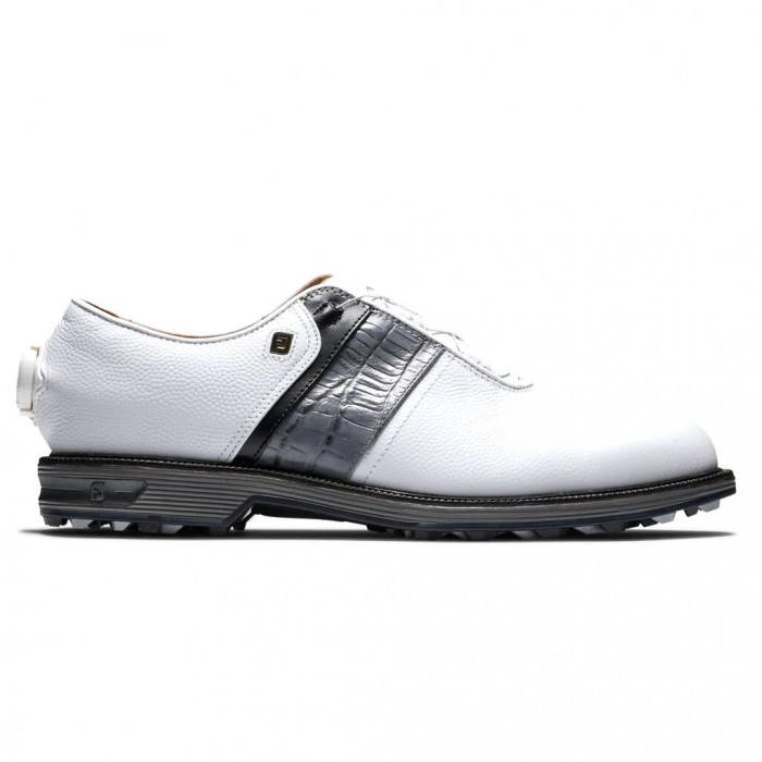 Men\'s Footjoy Premiere Series - Packard BOA Spikeless Golf Shoes White / Grey | USA-SZ5093