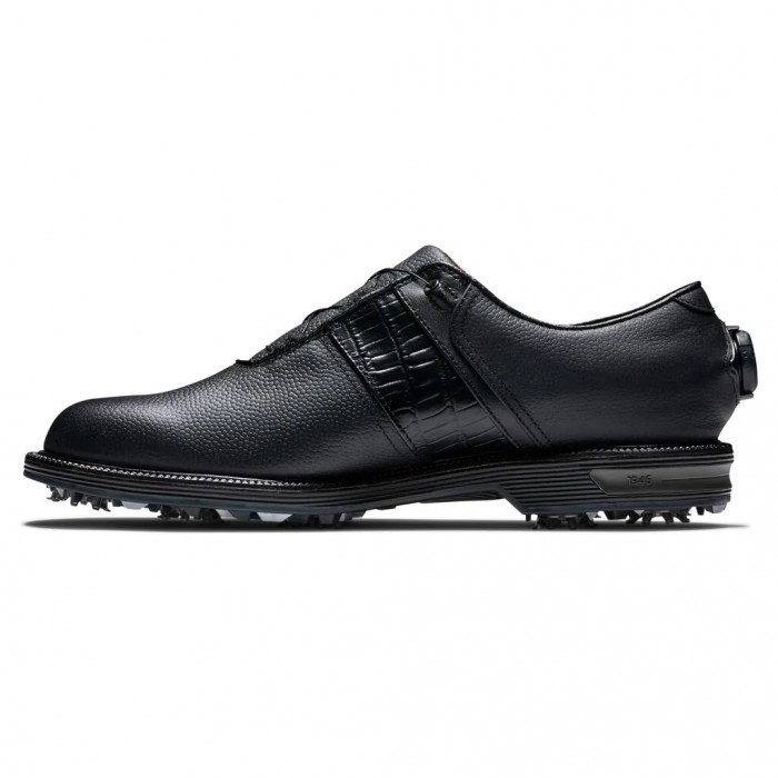 Men's Footjoy Premiere Series - Packard BOA Spiked Golf Shoes Black | USA-TU4815