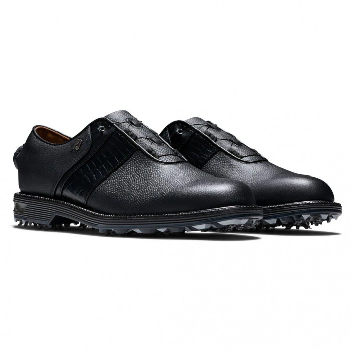 Men's Footjoy Premiere Series - Packard BOA Spiked Golf Shoes Black | USA-TU4815