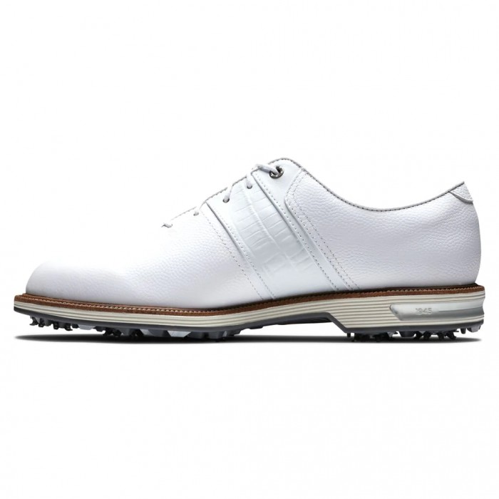 Men's Footjoy Premiere Series - Packard Spiked Golf Shoes White | USA-WK2365