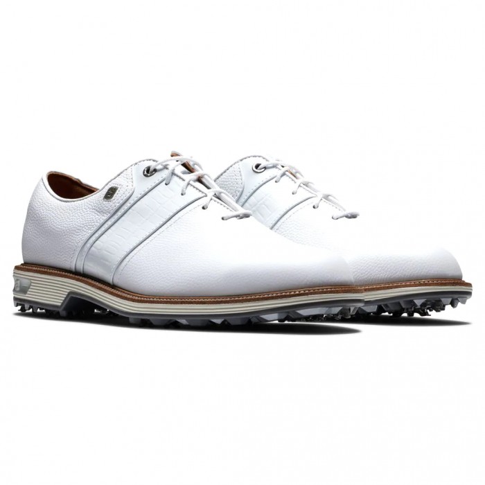 Men's Footjoy Premiere Series - Packard Spiked Golf Shoes White | USA-WK2365