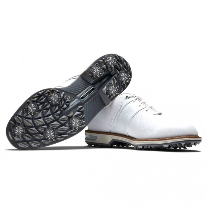 Men's Footjoy Premiere Series - Packard Spiked Golf Shoes White | USA-WK2365