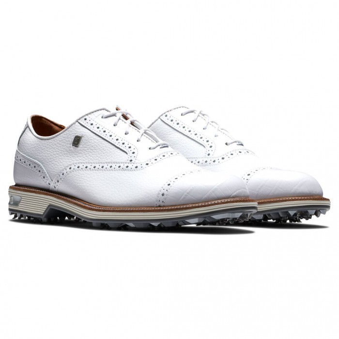 Men's Footjoy Premiere Series - Tarlow Spiked Golf Shoes White | USA-KC1564