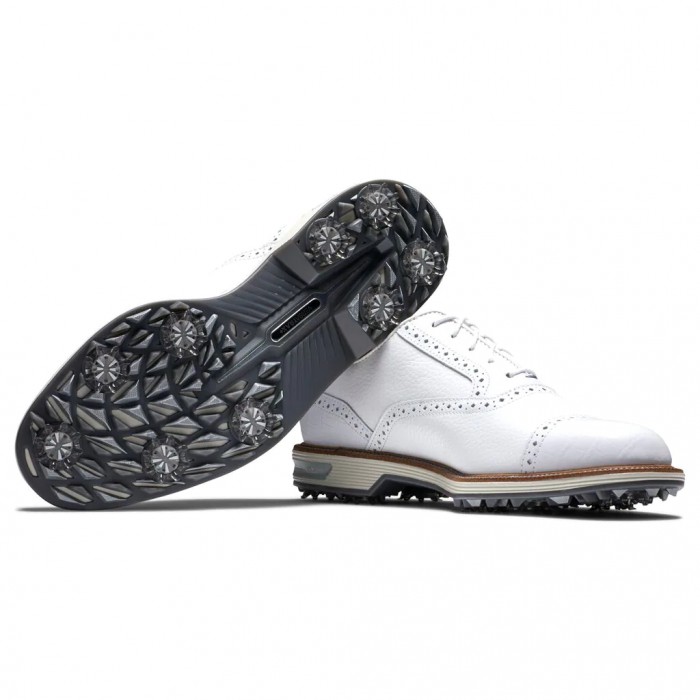 Men's Footjoy Premiere Series - Tarlow Spiked Golf Shoes White | USA-KC1564