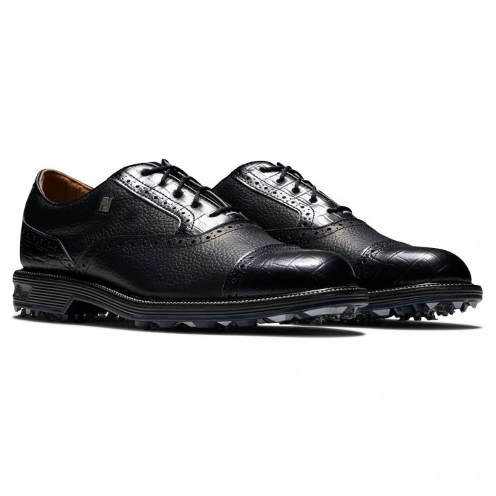 Men's Footjoy Premiere Series - Tarlow Spiked Golf Shoes Black | USA-SL8320