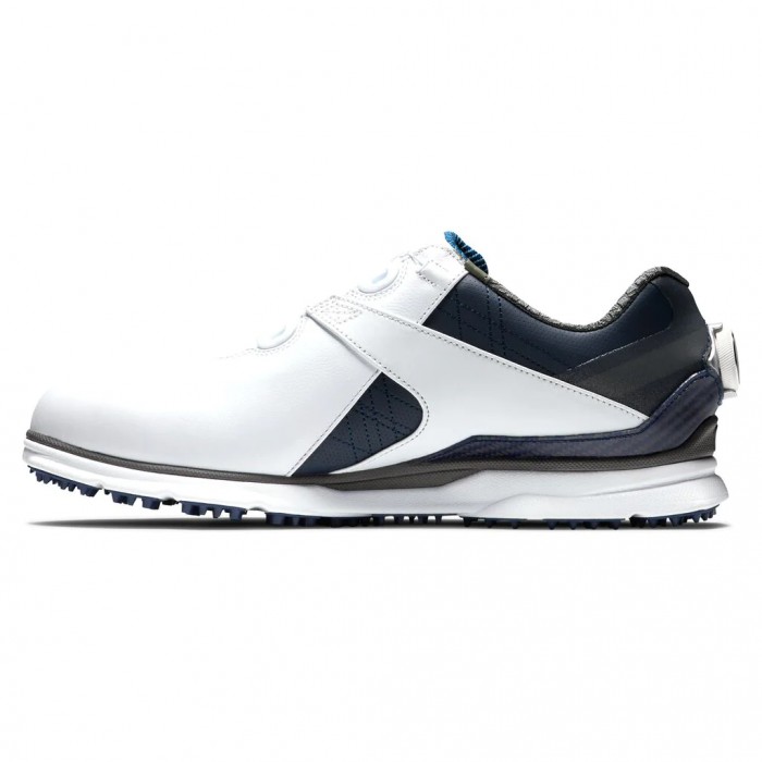 Men's Footjoy Pro|SL Carbon BOA Spikeless Golf Shoes White / Navy | USA-XO8459