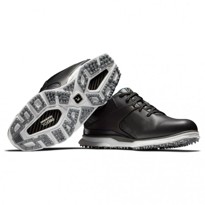 Men's Footjoy Pro|SL Carbon Spikeless Golf Shoes Black | USA-BF2476