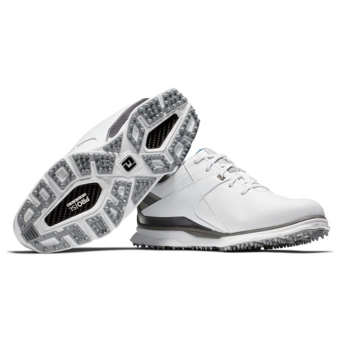 Men's Footjoy Pro|SL Carbon Spikeless Golf Shoes White | USA-QV1098