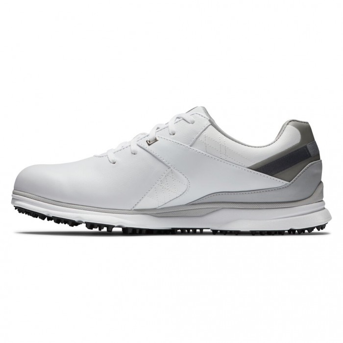 Men's Footjoy Pro|SL Spikeless Golf Shoes White / Grey | USA-CH3129