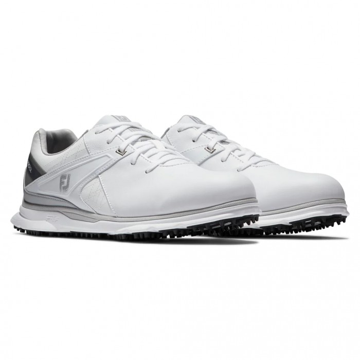 Men's Footjoy Pro|SL Spikeless Golf Shoes White / Grey | USA-CH3129