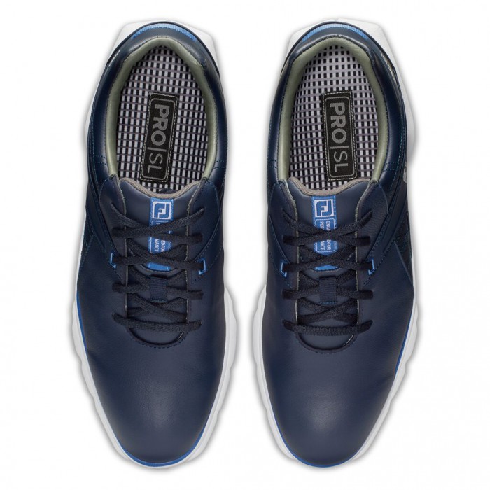 Men's Footjoy Pro|SL Spikeless Golf Shoes Navy / Light Blue | USA-CQ3904