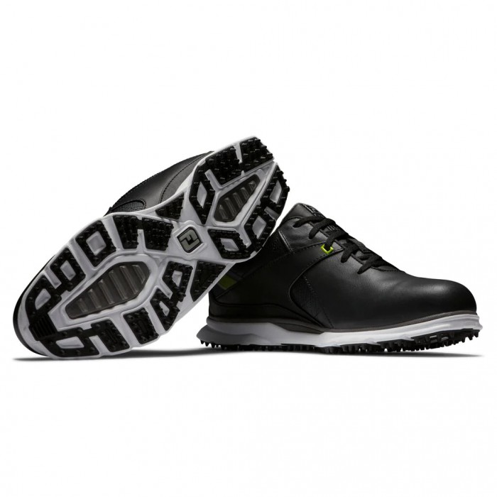 Men's Footjoy Pro|SL Spikeless Golf Shoes Black / Lime | USA-EP4201