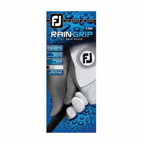 Men's Footjoy RainGrip Golf Gloves White/Grey | USA-BV1432