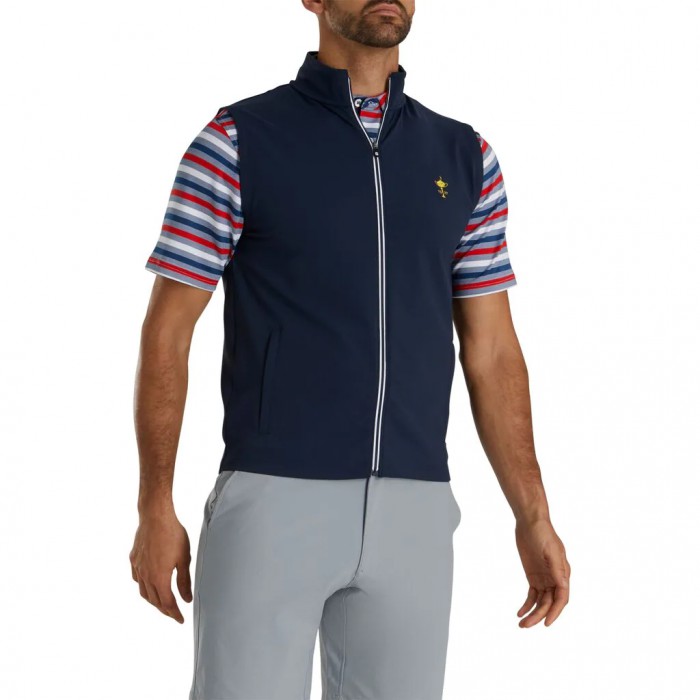 Men's Footjoy Ryder Cup Trophy Full-Zip Vest Navy | USA-LV8376