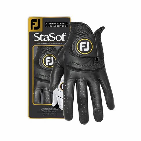 Men\'s Footjoy StaSof Golf Gloves Black | USA-ZK1402