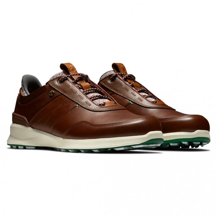 Men's Footjoy Stratos Spikeless Golf Shoes Cognac | USA-CA3758