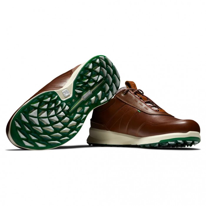 Men's Footjoy Stratos Spikeless Golf Shoes Cognac | USA-CA3758